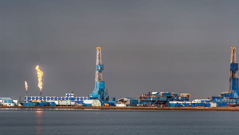 Prudhoe Bay oil rigs